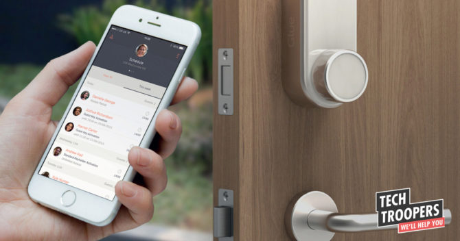 digital lock on door