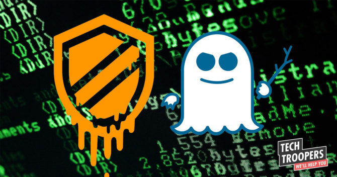 ikoner av attackerna Meltdown och Spectre
