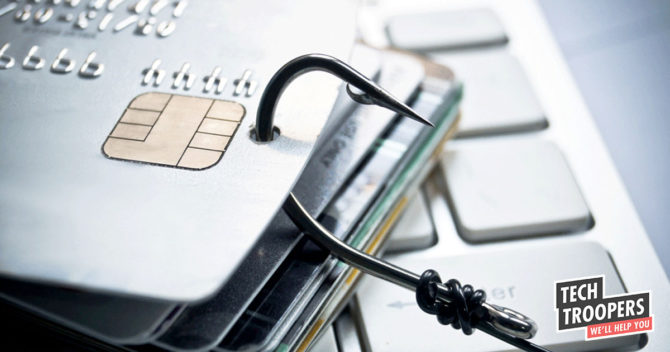 Credit cards with fish-hook through