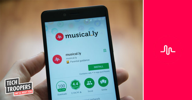 Hand holding smartphone musical app