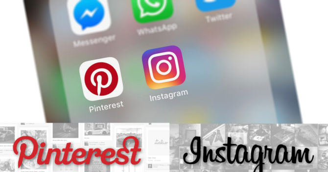 Instagram & Pinterest closeup app icon