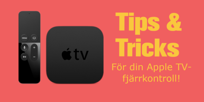 BIld på Apple TV-fjärrkontroll och tips och tricks