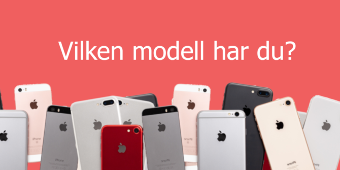 röd bild med olika iphones